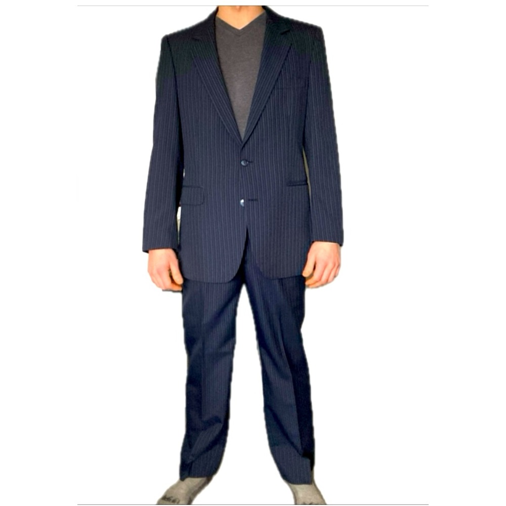 Yves Saint Laurent Vintage navyblue pinstripe dress suit